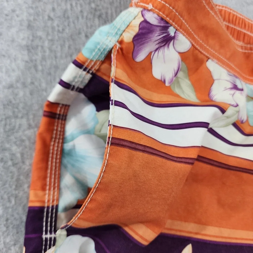 Tommy Bahama Shorts Mens XL 36x8 Relax Lined Swim‎ Trunks Orange Floral Print